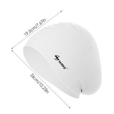 Șepci de înot din silicon Șepci de înot supradimensionate, cu păr lung, șapcă de înot impermeabilă cu protecție pentru urechi, scufundări, pălării de baie, accesorii pentru piscină