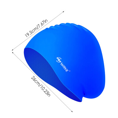 Șepci de înot din silicon Șepci de înot supradimensionate, cu păr lung, șapcă de înot impermeabilă cu protecție pentru urechi, scufundări, pălării de baie, accesorii pentru piscină
