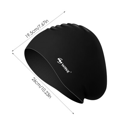 Șepci de înot din silicon Șepci de înot supradimensionate, cu păr lung, șapcă de înot impermeabilă cu protecție pentru urechi, scufundări, pălării de baie, accesorii pentru piscină