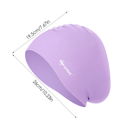 Șepci de înot din silicon Șepci de înot supradimensionate, cu păr lung, șapcă de înot impermeabilă cu protecție pentru urechi, scufundări, pălării de baie, accesorii pentru piscină