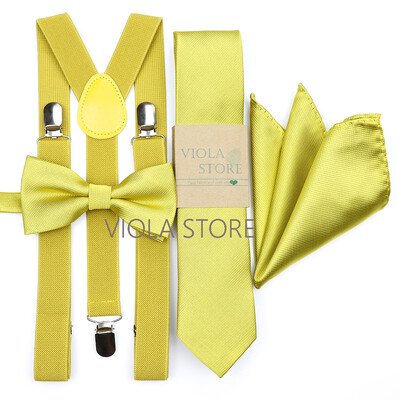 Kuum uus salvei roheline, soliidne 2,5 cm ripp, 6 cm lips Hankie vibu komplekt meestele Kid Cravat traksidega reguleeritavad rihmad pulmapeo tarvik