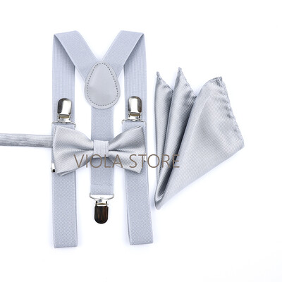 Kuum uus salvei roheline, soliidne 2,5 cm ripp, 6 cm lips Hankie vibu komplekt meestele Kid Cravat traksidega reguleeritavad rihmad pulmapeo tarvik