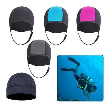 2,5mm Thicken Unisex Swimming Cap Neoprene Swim Thermal Hood Cap Surfing Subwater Ear Hat Training Practice Swimwear Equipment