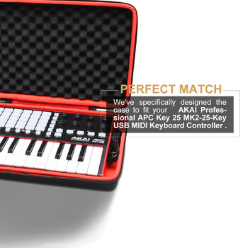 Σκληρή θήκη LTGEM EVA για AKAI Professional APC Key 25 MK2 USB MIDI Controller Keyboard - Travel Protective Carrying Storage Bag