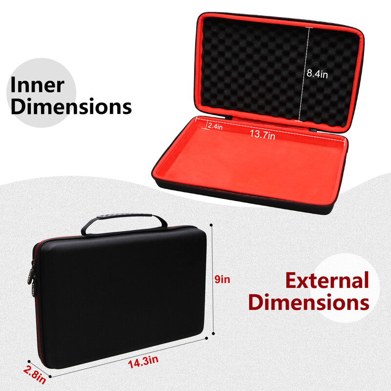 LTGEM EVA cietais futrālis priekš AKAI Professional APC Key 25 MK2 USB MIDI tastatūras kontrolieris — ceļojumu aizsargājoša pārnēsāšanas glabāšanas soma