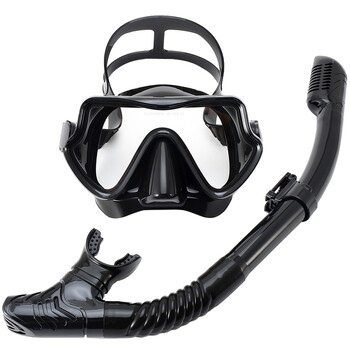 Scuba Diving Mask Snorkel Set Tempered Glass Professional Panoramic Snorkeling Ear Swimming Training Kit Snorkel Kit Ενήλικες Νέοι