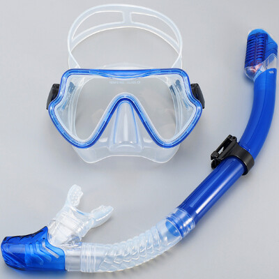 Set de snorkel de mască de scufundare Sticlă temperată Echipament de snorkeling panoramic profesional pentru antrenament de înot Kit de snorkel pentru adulți pentru tineret