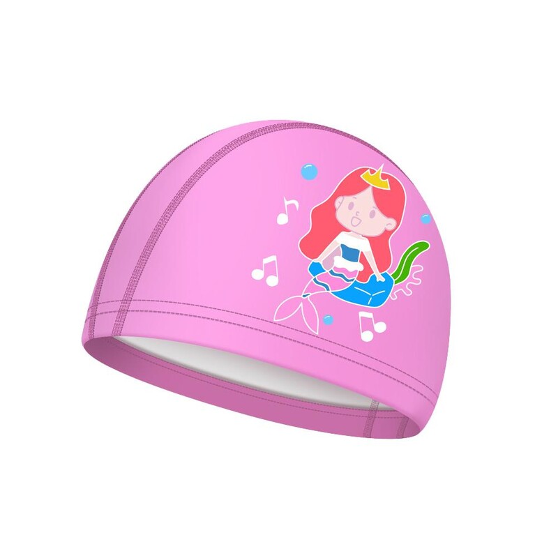 Cască de înot pentru copii din țesătură Pu, șapcă de înot cu turban elastic, pentru băieți, fete, extensibilă, confortabilă, pălării de baie K3i7