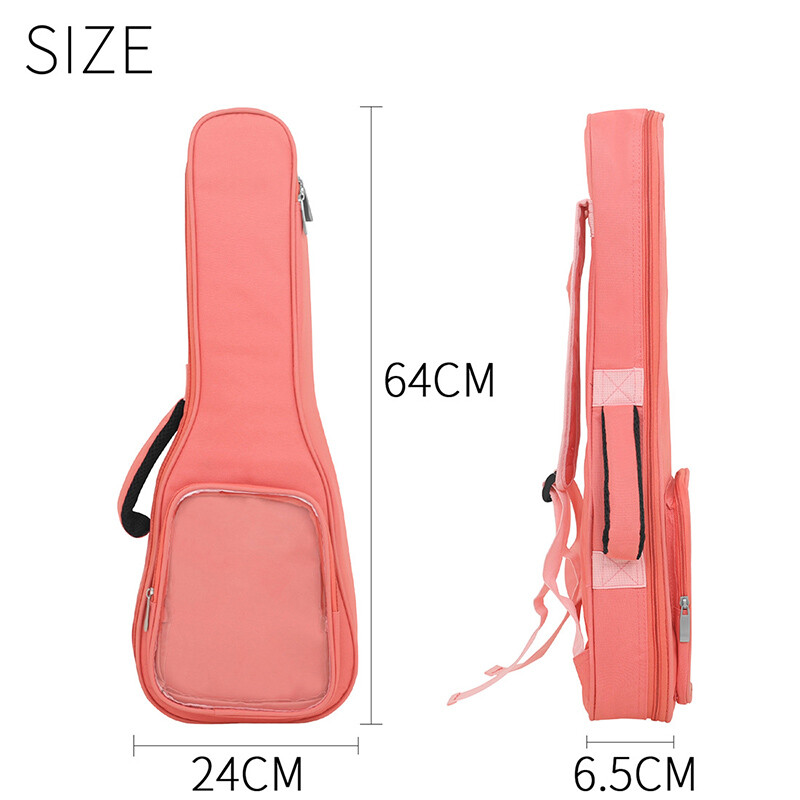 Geantă pentru ukulele de 23 inchi Rucsac pentru chitară din bumbac cu curele duble Carcasă pentru bas electric impermeabilă, acustică, piese populare, accesorii
