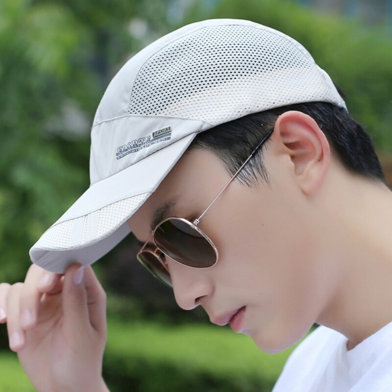Pălărie de soare de vară pentru bărbați, femei, alergare, plasă de pescuit, uscare rapidă, sport, șapcă de golf, unisex, protecție UV, șepci de baseball, șapcă cu vârf pentru bărbați