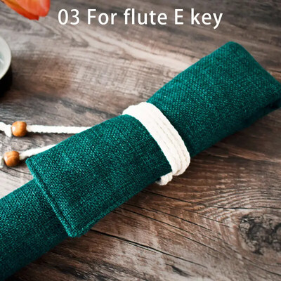 Husă de protecție pentru flaut din bambus Shakuhachi Strat dublu Geantă portabilă de depozitare Husă verde bej