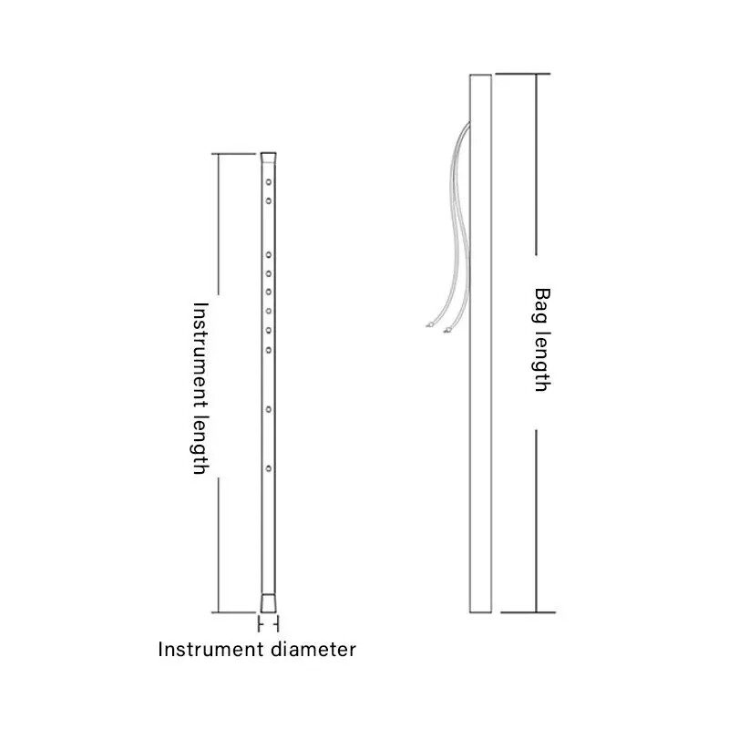 Husă de protecție pentru flaut din bambus Shakuhachi Strat dublu Geantă portabilă de depozitare Husă verde bej