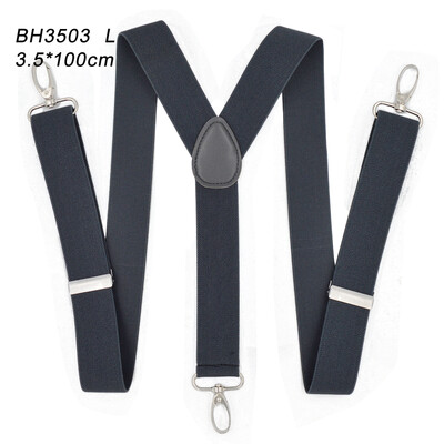 Тиранти за мъже 3,5 см широк Y гръб с 4 здрави куки Регулируеми еластични презрамки за панталон Презрамки Тиранти за възрастни за жени