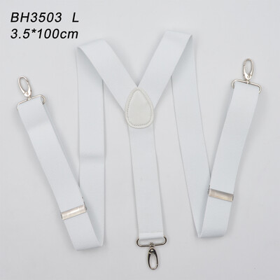 Тиранти за мъже 3,5 см широк Y гръб с 4 здрави куки Регулируеми еластични презрамки за панталон Презрамки Тиранти за възрастни за жени