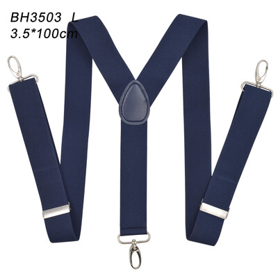 Тиранти за мъже 3,5 см широк Y гръб с 4 здрави куки Регулируеми еластични презрамки за панталон Презрамки Тиранти за възрастни за жени