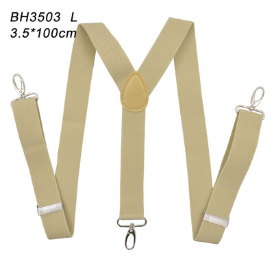 Тиранти за мъже 3,5 см широк Y гръб с 4 здрави куки Регулируеми еластични презрамки за панталон Презрамки Тиранти за възрастни за жени
