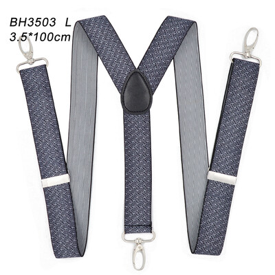 Тиранти за мъже 3,5 см широк Y гръб с 4 здрави куки Регулируеми еластични презрамки за панталон Презрамки Тиранти за възрастни за жени