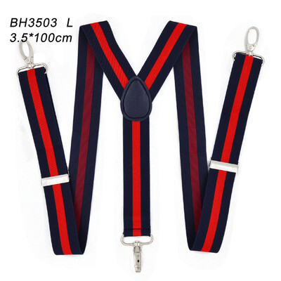 Тиранти за мъже 3,5 см широк Y гръб с 4 здрави куки Регулируеми еластични презрамки за панталон Презрамки Тиранти за възрастни за жени
