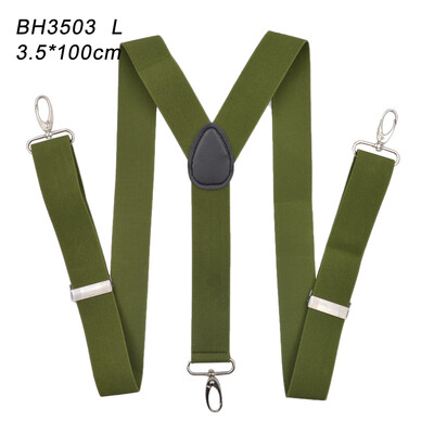 Тиранти за мъже 3,5 см широк Y гръб с 4 здрави куки Регулируеми еластични презрамки за панталон Презрамки Тиранти за възрастни за жени