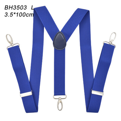 Тиранти за мъже 3,5 см широк Y гръб с 4 здрави куки Регулируеми еластични презрамки за панталон Презрамки Тиранти за възрастни за жени