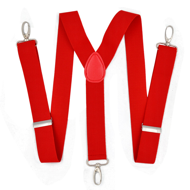 Тиранти за мъже 3,5 см широк Y гръб с 4 здрави куки Регулируеми еластични презрамки за панталон Презрамки Тиранти за възрастни за жени