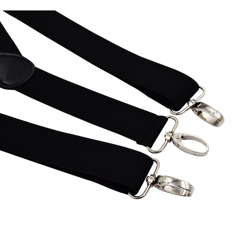 Тиранти за мъже 3,5 см широк Y гръб с 4 здрави куки Регулируеми еластични презрамки за панталон Презрамки Тиранти за възрастни за жени