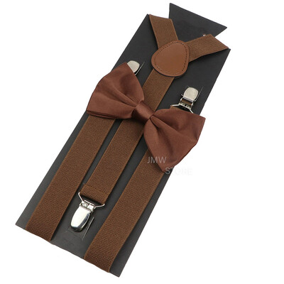 Elastīgi ādas bikšturi Bowtie komplekts Bikšturi Vīriešu Sieviešu Sage Green Regulējamas Bikšturi siksnas kāzu Y-muguras kreklu aksesuāri