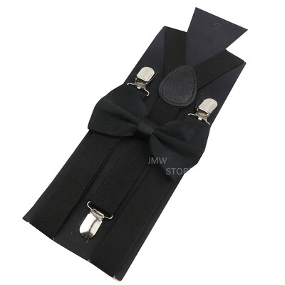 Elastīgi ādas bikšturi Bowtie komplekts Bikšturi Vīriešu Sieviešu Sage Green Regulējamas Bikšturi siksnas kāzu Y-muguras kreklu aksesuāri