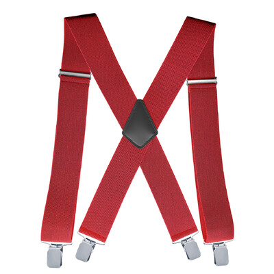 Muške naramenice za hlače na tregere s jakim 2 inča širokim 4 kopče Heavy Duty za muškarce, visoko elastične podesive naramenice X stila