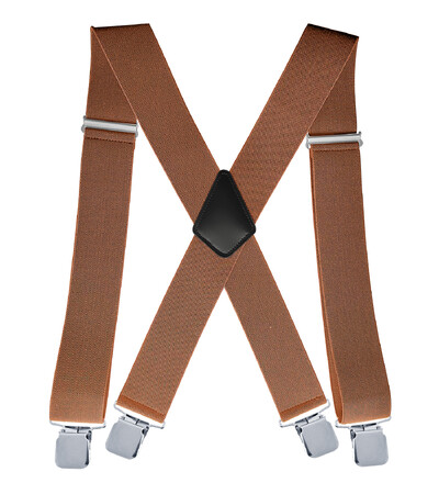 Muške naramenice za hlače na tregere s jakim 2 inča širokim 4 kopče Heavy Duty za muškarce, visoko elastične podesive naramenice X stila