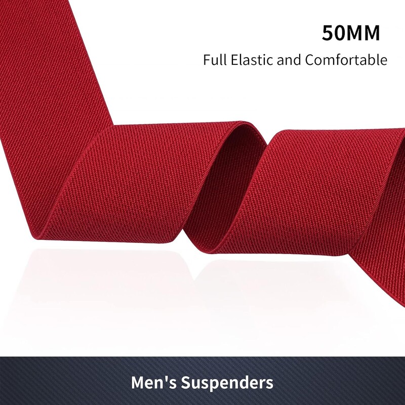 Muške naramenice za hlače na tregere s jakim 2 inča širokim 4 kopče Heavy Duty za muškarce, visoko elastične podesive naramenice X stila