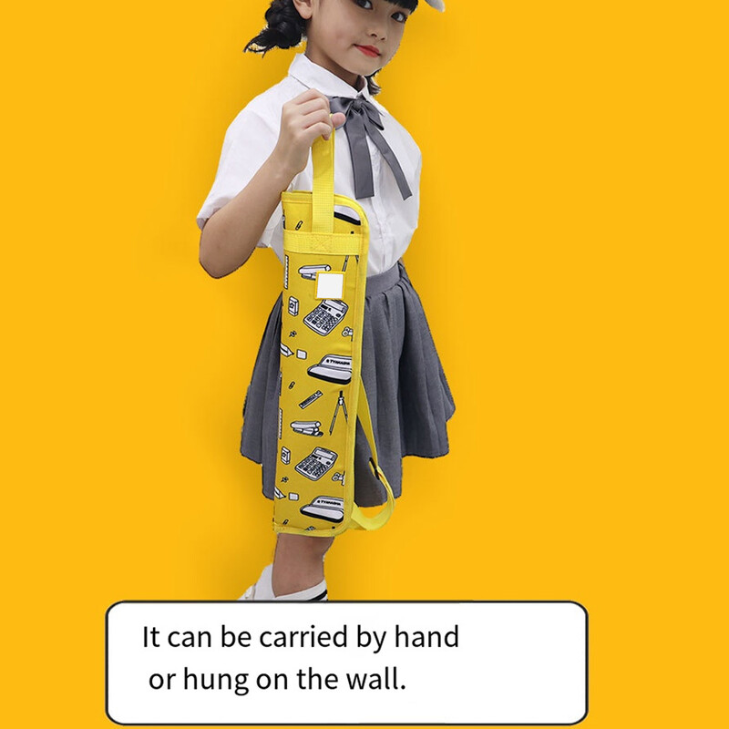 Suport pentru bețișoare de tobă Geantă pentru containere pentru bețișoare Respirabil, ușoară, pentru artiști, adolescenți, copii, performanță în aer liber, roz