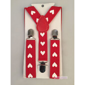 Hot Boys Girls Kids Children Toddlers Party Srce Y-Back Naramenice Crveno crne boje Podesivi elastični tregeri na štipaljke YHH0034