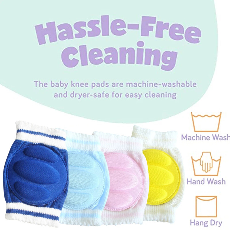 1 pereche de genunchiere pentru bebeluși de 0-2 ani, pernă de siguranță pentru cot pentru târât pentru copii mici Încălzitor de picioare pentru genunchi Protector de suport pentru genunchi pentru copii