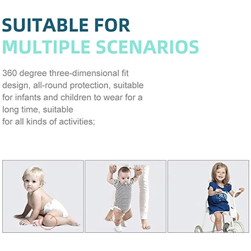 1 pereche de genunchiere pentru bebeluși de 0-2 ani, pernă de siguranță pentru cot pentru târât pentru copii mici Încălzitor de picioare pentru genunchi Protector de suport pentru genunchi pentru copii