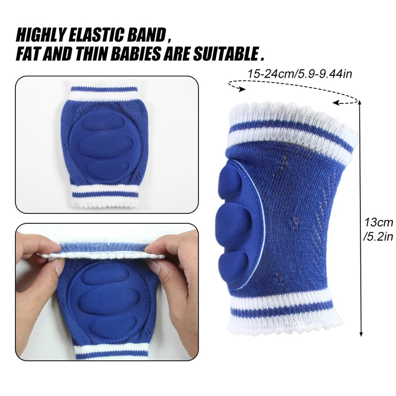 1 pereche de genunchiere pentru bebeluși de 0-2 ani, pernă de siguranță pentru cot pentru târât pentru copii mici Încălzitor de picioare pentru genunchi Protector de suport pentru genunchi pentru copii