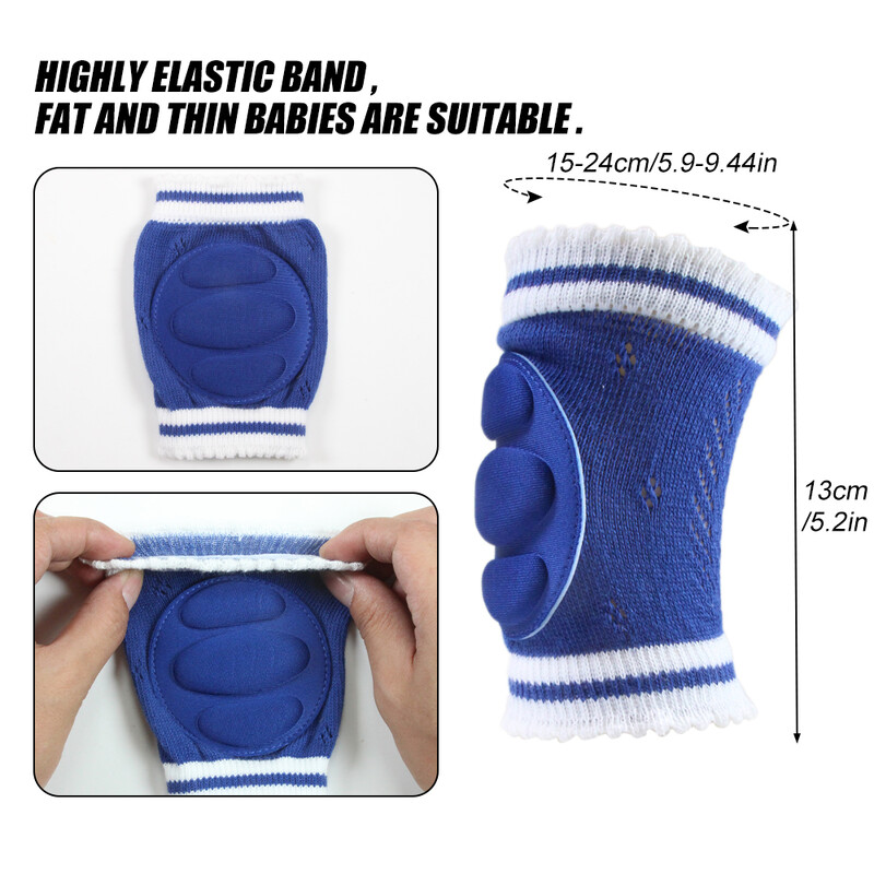 1 pāris pretslīdēšanas ceļgalu sargi zīdaiņiem, sporta regulējami ceļgalu sargi zīdaiņiem staigāšanai, rāpojošie ceļgalu sargi mazuļa aizsardzībai