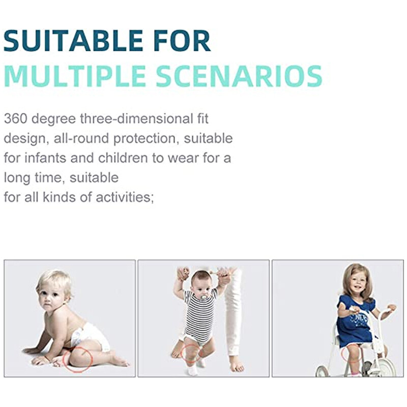 1 pāris pretslīdēšanas ceļgalu sargi zīdaiņiem, sporta regulējami ceļgalu sargi zīdaiņiem staigāšanai, rāpojošie ceļgalu sargi mazuļa aizsardzībai