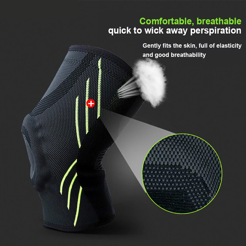 1 kom. Elastični jastučići za koljena Patella Silikonski jastučić Steznik za koljena s neklizajućom silikonskom trakom Za ublažavanje bolova u zglobovima kod trzanja artritisa meniskusa