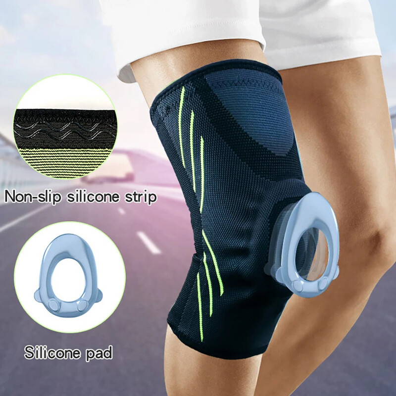 1 kom. Elastični jastučići za koljena Patella Silikonski jastučić Steznik za koljena s neklizajućom silikonskom trakom Za ublažavanje bolova u zglobovima kod trzanja artritisa meniskusa