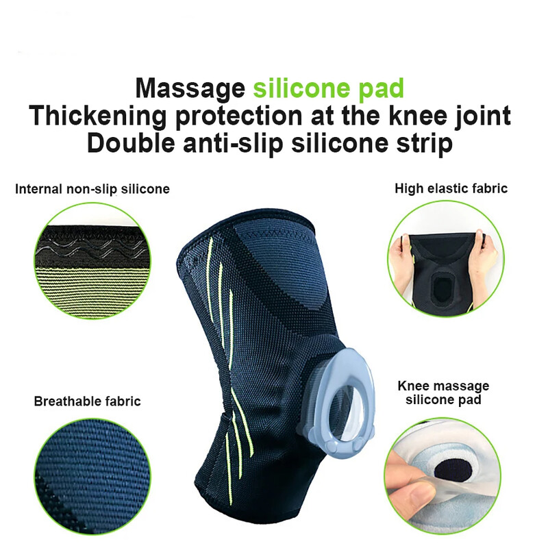 1 kom. Elastični jastučići za koljena Patella Silikonski jastučić Steznik za koljena s neklizajućom silikonskom trakom Za ublažavanje bolova u zglobovima kod trzanja artritisa meniskusa