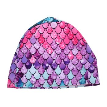 1 τμχ Mermaid Swimming Cap Kids Mermaid Swimming Hat Cartoon Swim Cap Polyester Strechy Καπέλο για Προστατευτικό κεφαλής κολύμβησης