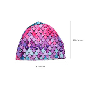 1 τμχ Mermaid Swimming Cap Kids Mermaid Swimming Hat Cartoon Swim Cap Polyester Strechy Καπέλο για Προστατευτικό κεφαλής κολύμβησης