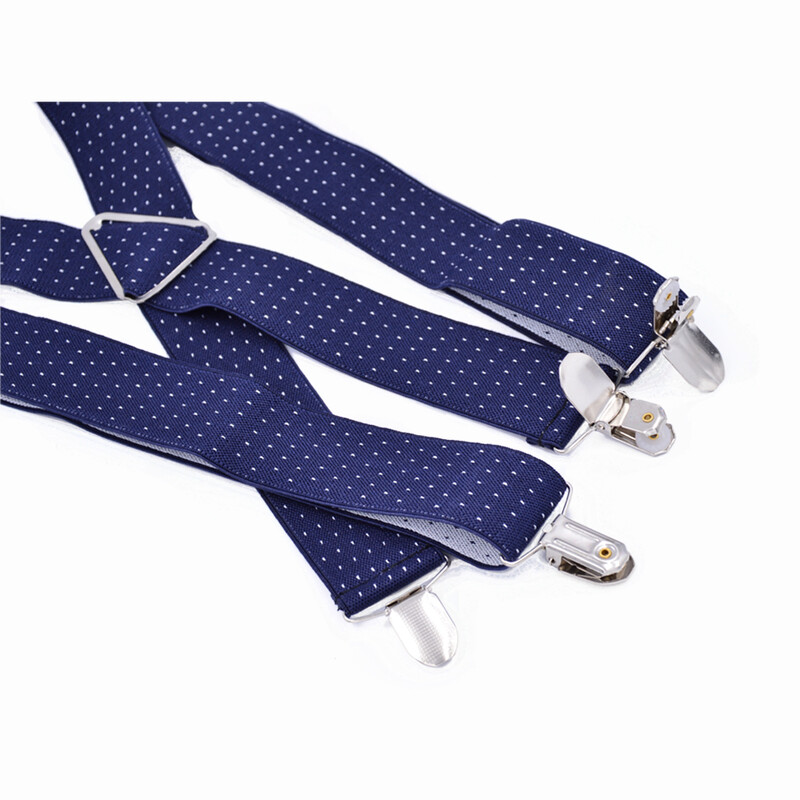 Izdržljivi veliki tregeri za muškarce, podesive elastične X stražnje hlače, ženski tregeri za hlače, kopče od 55 inča na točkice na tamnoplavom