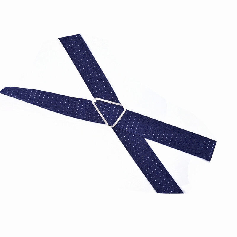 Izdržljivi veliki tregeri za muškarce, podesive elastične X stražnje hlače, ženski tregeri za hlače, kopče od 55 inča na točkice na tamnoplavom