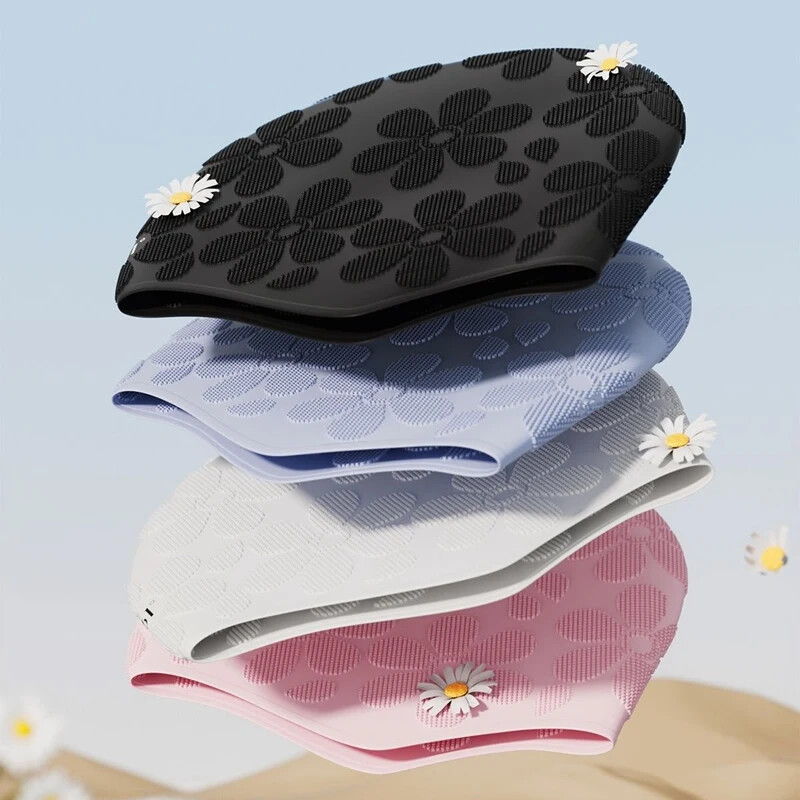 Marca Adlut, șapcă de înot din silicon, cu model granular, pentru femei, bărbați, anti-alunecare, durabilă, flexibilă, pentru piscină, pălărie de înot Bonnet De Natation Femme