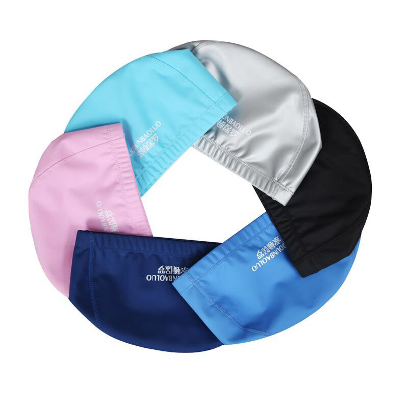 Ūdensnecaurlaidīga PU auduma peldcepure peldbaseina aksesuāri Ūdens sporta veidi Aizsargājiet ausu garus matus vannas cepure Liela izmēra vīriešiem Sievietēm Pieaugušajiem