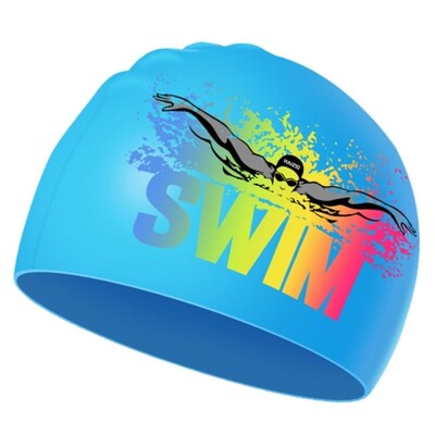 Șepci de baie ușoare Scrisoare elastică cu litere din silicon Căciulă de înot elastică Căciulă de înot din silicon Căciuli de înot
