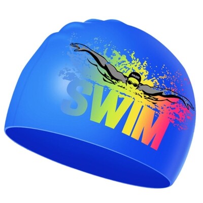 Șepci de baie ușoare Scrisoare elastică cu litere din silicon Căciulă de înot elastică Căciulă de înot din silicon Căciuli de înot