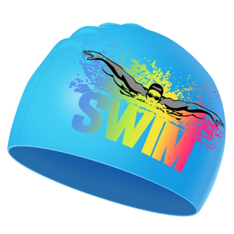 Șepci de baie ușoare Scrisoare elastică cu litere din silicon Căciulă de înot elastică Căciulă de înot din silicon Căciuli de înot